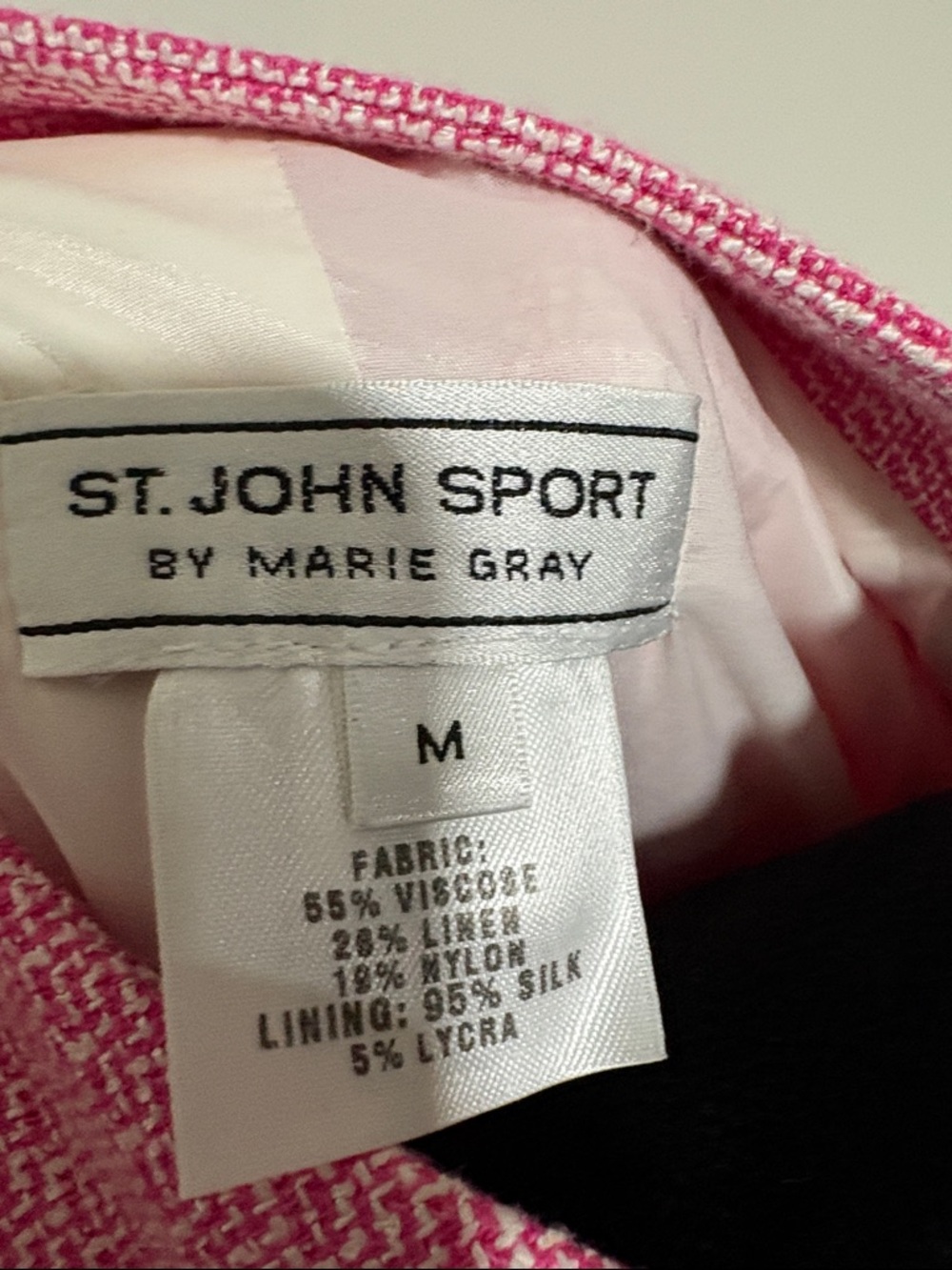 St. John Sport by Marie Gray Pink Tweed Zip-Front Jacket - Picture 2 of 9